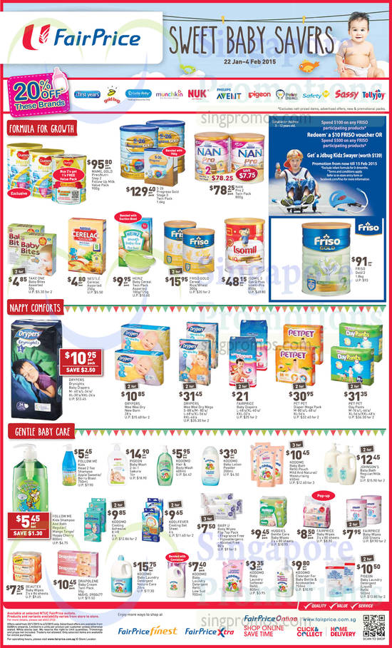 Baby Savers Milk Powders, Diapers, Laundry Detergents, Bath Washes, Wipes, Kodomo, Pet Pet, Drypers, FRISO, Isomil, NAN, Mamil Gold