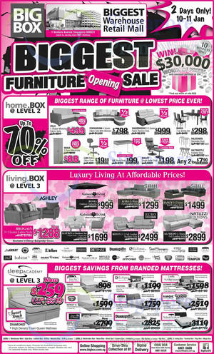 Featured image for (EXPIRED) Big Box Furniture Opening Sale Offers 10 – 11 Jan 2015