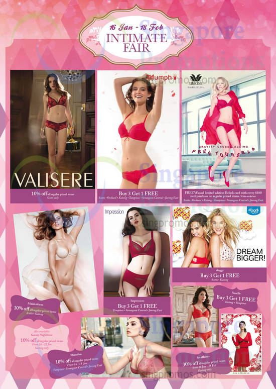 Bras, Panties, Triumph, Sloggi, Valisere