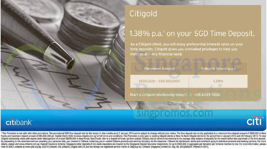 Citibank Citigold 18 Jan 2015