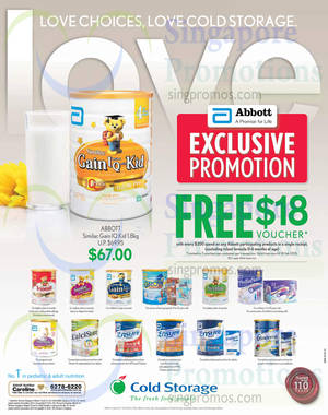 Featured image for (EXPIRED) Abbott Milk Powder Free Voucher Promotion @ Cold Storage 30 Jan – 5 Feb 2015