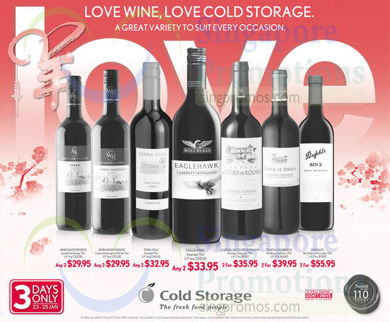 Cold Storage Wines 23 Jan 2015