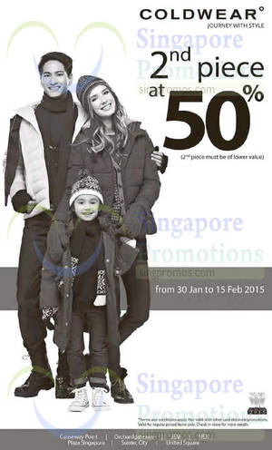 Featured image for (EXPIRED) Coldwear 50% Off 2nd Piece 30 Jan – 15 Feb 2015