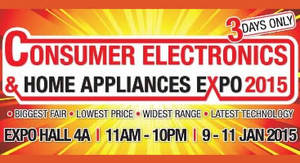 Featured image for (EXPIRED) Consumer Electronics & Home Appliances Expo @ Singapore Expo 9 – 11 Jan 2015