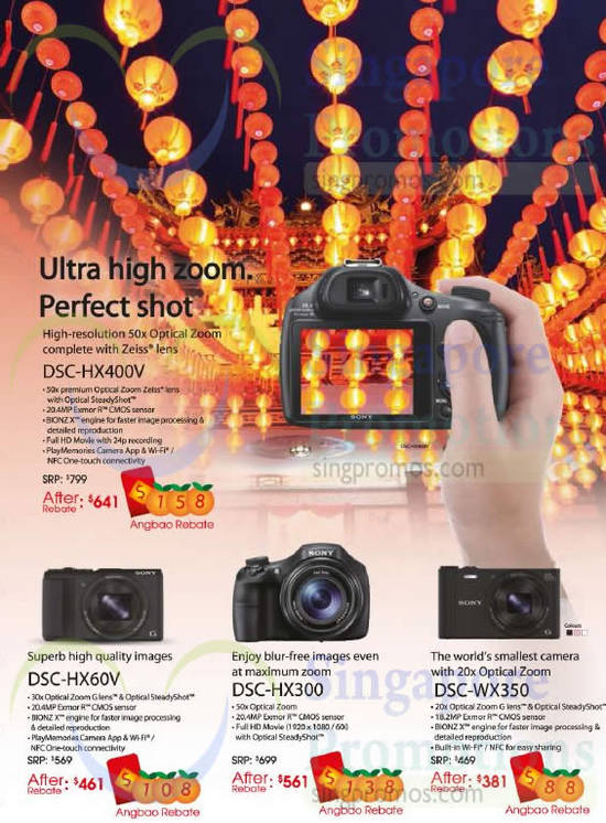 Digital Cameras, DSC-HX400V, DSC-HX60V, DSC-HX300, DSC-WX350