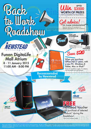 Featured image for Newstead Back to Work Roadshow @ Funan DigitaLife Mall 8 – 11 Jan 2015