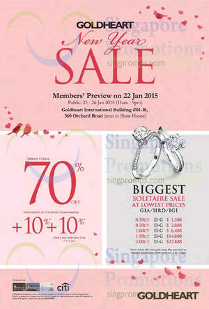 Featured image for (EXPIRED) GoldHeart 40th Anniversary Sale 23 – 26 Jan 2015