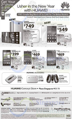 Featured image for (EXPIRED) Huawei Mobile Phone & IT Accessories Deals 10 – 16 Jan 2015