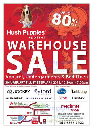 Featured image for (EXPIRED) Hush Puppies Apparel & Bedlinen Warehouse Sale 29 Jan – 8 Feb 2015