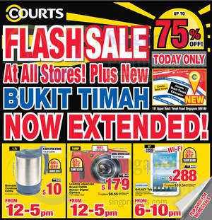 Featured image for (EXPIRED) Courts Up To 75% Off 1-Day Flash Sale Offers 9 Jan 2015