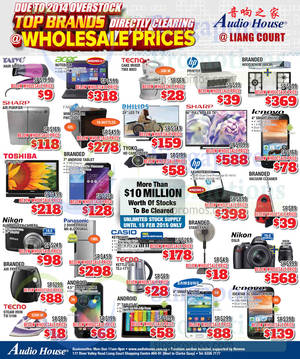 Featured image for (EXPIRED) Audio House Electronics, TV, Notebooks & Appliances Offers @ Liang Court 9 Jan 2015