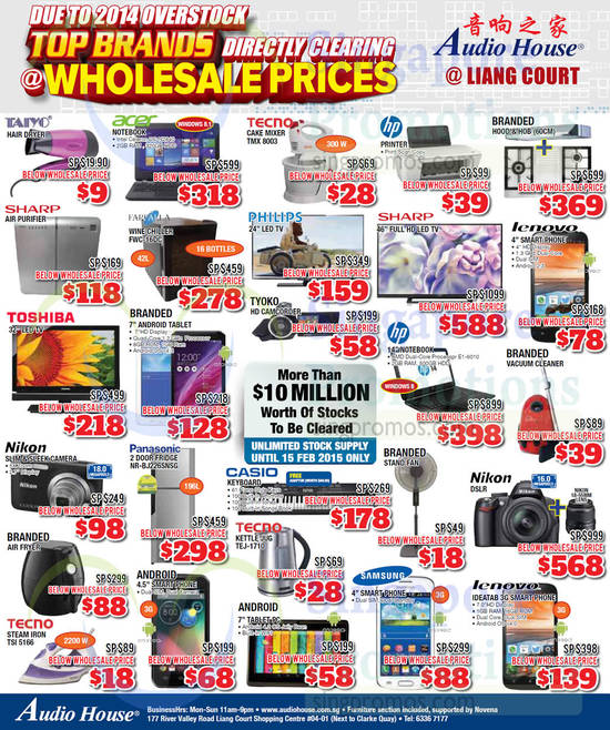 Kitchen Appliances, Home Products, TVs, Printer, Fridge, Notebooks, Smartphones, Digital Camera, Iron, Tecno, Farfalla, Panasonic, Nikon