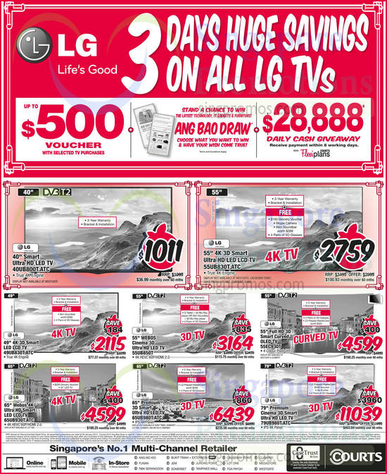 LG TVs 40UB800T.ATC, 55UB830T.ATC, 49UB830T.ATC, 55UB850T, 55EC930T, 65UB930T.ATC, 65UB980T.ATC, 79UB980T.ATC