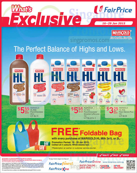 Marigold HL Milk Promotion, Free Foldable Bag