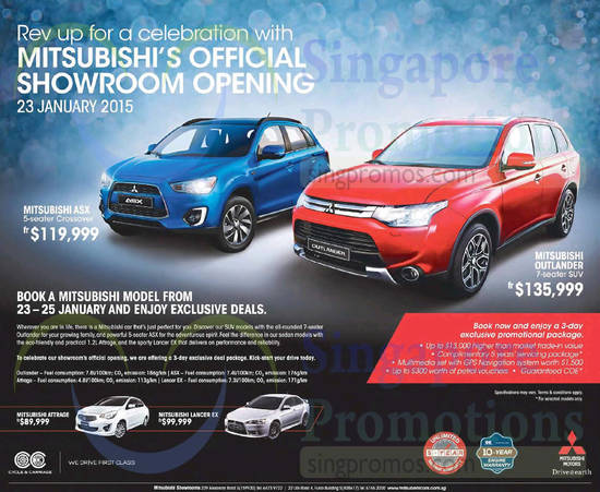 Mitsubishi ASX, Outlander 23 Jan 2015