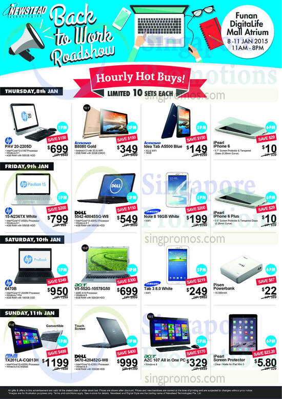 Notebooks, Desktop PCs, Screen Protectors, Tablets, Samsung Galaxy, HP, Lenovo, Dell, Pisen, Acer, ASUS, iPearl