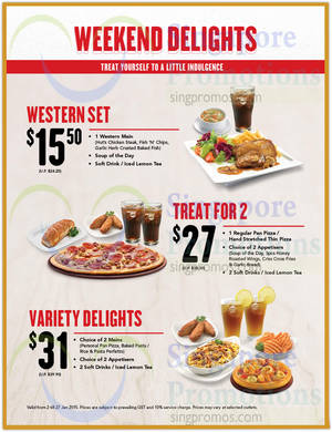 Featured image for Pizza Hut Weekend Dine-In Delights 2 – 27 Jan 2015