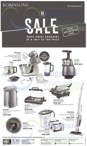 Featured image for Robinsons Kitchenware & Home Appliances Offers 9 Jan 2015