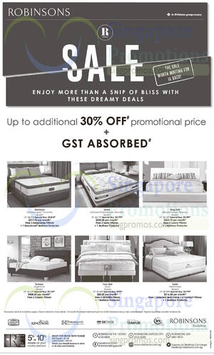 Featured image for Robinsons Mattresses Offers 9 Jan 2015