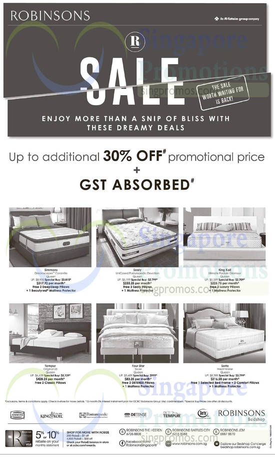 Robinsons Mattresses 9 Jan 2015