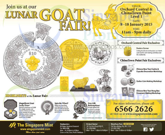 Singapore Mint Lunar Fair 9 Jan 2015