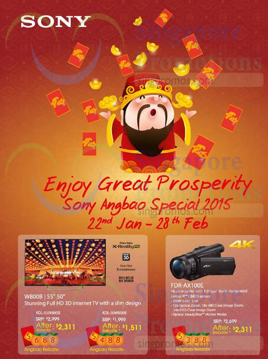 Sony Angbao Special Promotion TVs, Camcorder