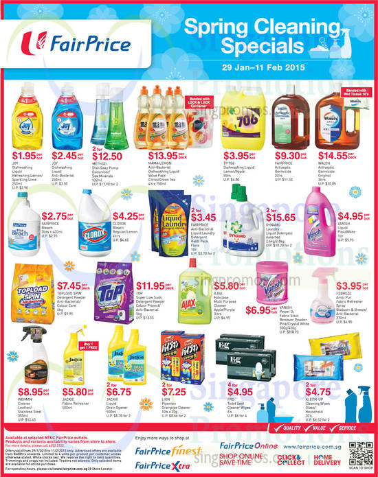 Spring Cleaning Specials Dishwashing Liquid, Antiseptic Germicide, Liquid Laundry Detergent, Detergent Powders