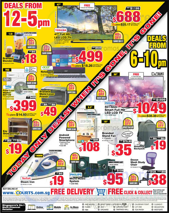 TVs, Notebook, Washer, Iron, Printer, Chair, Smartphone, Acer, Beko, Philips, Toshiba, Tefal