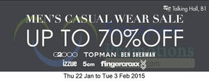 Featured image for Takashimaya Men’s Casual Wear Sale 22 Jan – 3 Feb 2015