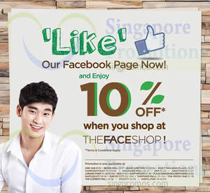 Featured image for (EXPIRED) The Face Shop 10% Off Promo 15 Jan 2015