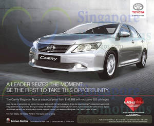 Featured image for Toyota Camry Elegance Offer 10 Jan 2015