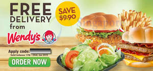 Featured image for Wendy’s FREE Delivery Coupon Code 17 – 23 Jan 2015