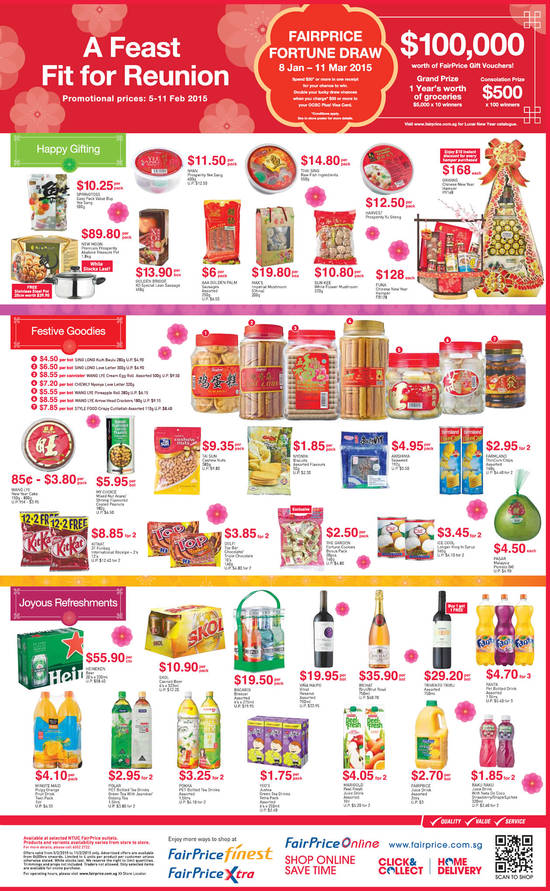 CNY Groceries, New Moon Treasure Pot, Origins Hamper, Refreshments, Kit Kat, Golden Bridge, Nyan