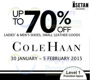 Featured image for (EXPIRED) Cole Haan Up To 70% Off @ Isetan Scotts 30 Jan – 5 Feb 2015