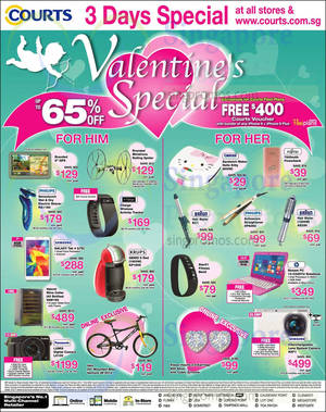 Featured image for (EXPIRED) Courts Valentine’s Day 3 Days Special Offers 6 – 8 Feb 2015