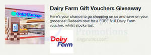 Featured image for (Fully Redeemed!) Dairy Farm FREE $10 Gift Voucher For Singtel Customers 9 Feb 2015