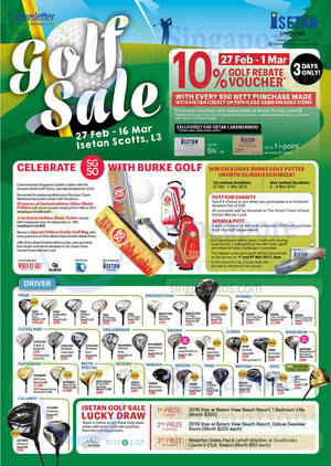 Featured image for Isetan Golf Sale Offers @ Scotts 27 Feb – 16 Mar 2015