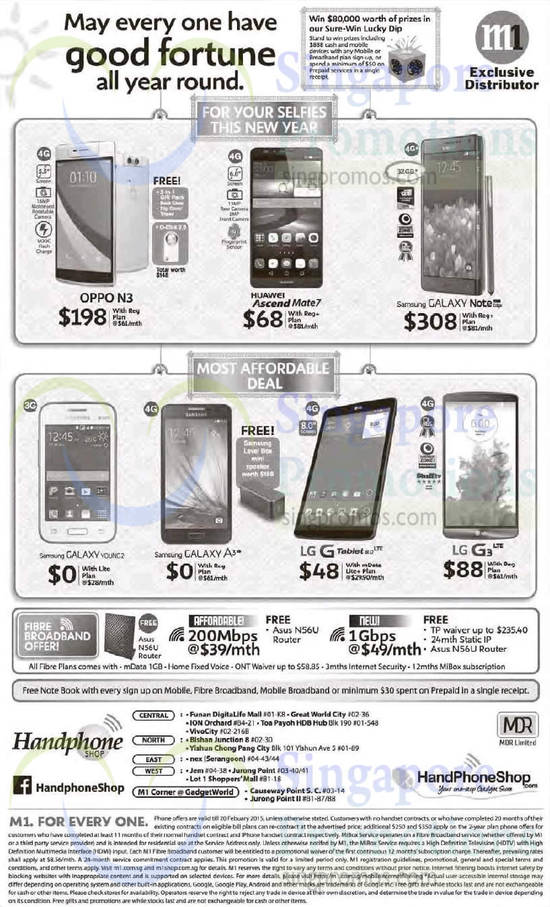 Handphone Shop Oppo N3, Huawei Ascend Mate 7, Samsung Galaxy Note Edge, Young 2, A3, LG G Tablet 8.0, G3