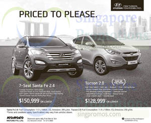 Featured image for Hyundai Santa Fe & Hyundai Tucson Offers 28 Feb 2015