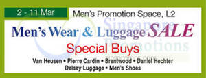 Featured image for Isetan Men’s Wear & Luggage Sale @ Parkway Parade 2 – 11 Mar 2015