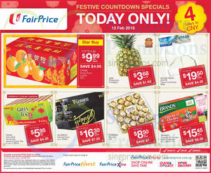 Featured image for (EXPIRED) NTUC Fairprice Brand’s Essence of Chicken, Ferrero Rocher & More 1-Day Specials 15 Feb 2015