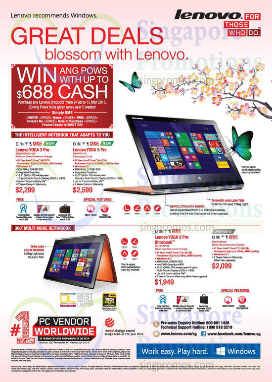 Notebooks, YOGA 3 Pro, YOGA 2 Pro, Ang Pows, Cash