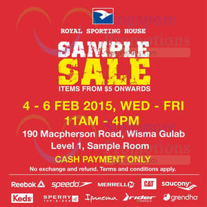 Featured image for (EXPIRED) Royal Sporting House Sample SALE @ Wisma Gulab 4 – 6 Feb 2015