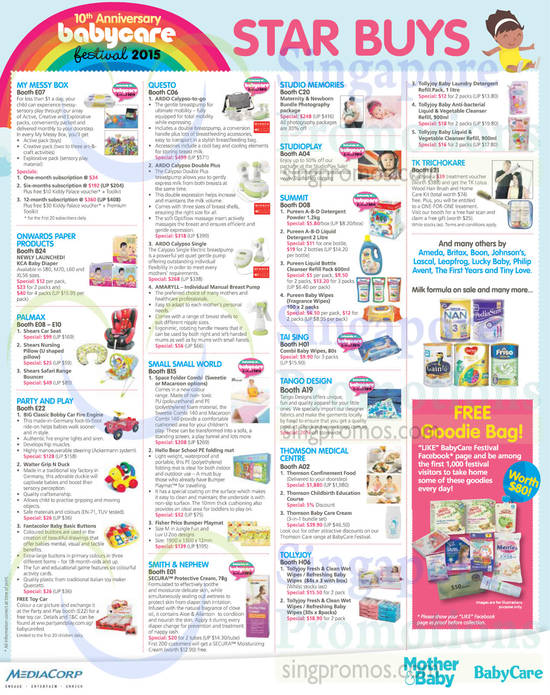 Star Buys Free Goodie Bag My Messy Box, Palmax, Party n Play, Questo, Smith n Nephew, Studioplay, Studio Memories, Thomson Medical Centre, Tollyjoy, TK Trichokare