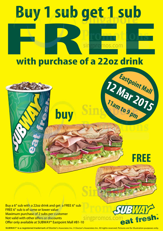 Subway store bogo coupon