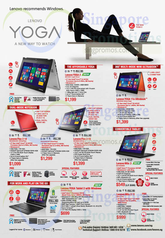 Tablets, Lenovo Notebooks, YOGA 2, YOGA 11s, Flex 2 14, Flex 2 15, Miix 3, Miix 2 11