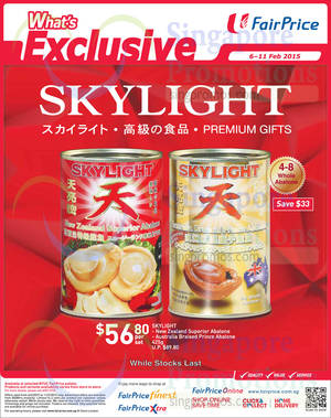 Featured image for (EXPIRED) NTUC Fairprice Golden Chef & Skylight Abalones Offers 6 – 12 Feb 2015