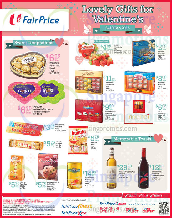 Valentines Gifts Ferrero Rocher, Cadbury, Hanuta, Merci, Ghirardelli, Betty Crocker