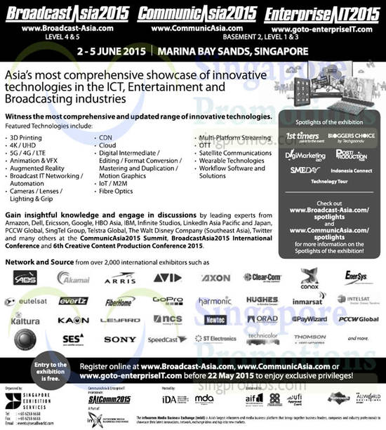 11 May Event Spotlights, Participating Exhibitors, Featured Technologies