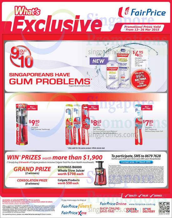 13 Mar Colgate Toothbrushes, Total Mouthwash